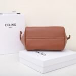 Celine Triomphe Cuir Drawstring Bag 22cm Small Smooth Calfskin Leather Crossbody Handbag with Embossed Logo 15