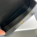 Celine Teen Lola Bag 22.5cm Shiny Calfskin Versatile Shoulder and Crossbody Bag with Gold-Tone Triomphe Clasp Celine Teen Lola Bag 22.5cm Shiny Calfskin Versatile Shoulder and Crossbody Bag with Gold-Tone Triomphe Clasp