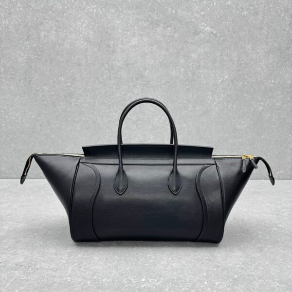 15 Celine New Luggage Smile Bag 36cm Medium Suede & Smooth Leather Handbag Classic Retro Tote with Crossbody Strap