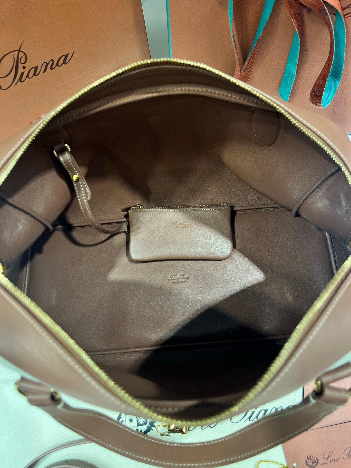 Loro Piana Needle Bag 31cm/39cm Canvas and Leather Minimalist Designer Crossbody Handbag for Daily Use
