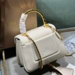BVLGARI Serpenti Reverse Small Quilted Calfskin Top Handle Bag 20cm with Snake Metal Handle and Iconic Magnetic Chain Crossbody Strap BVLGARI Serpenti Reverse Small Quilted Calfskin Top Handle Bag 20cm with Snake Metal Handle and Iconic Magnetic Chain Crossbody Strap