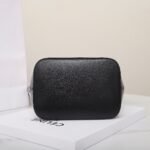 CELINE Triomphe Small Bucket Bag 22x17cm Canvas and Calfskin 3D Logo Shoulder Bag for Women Tan and Black 16
