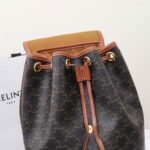 CELINE Triomphe Canvas Backpack Vintage Monogram Leather Bookbag in Mini and Large Sizes Rucksack 16