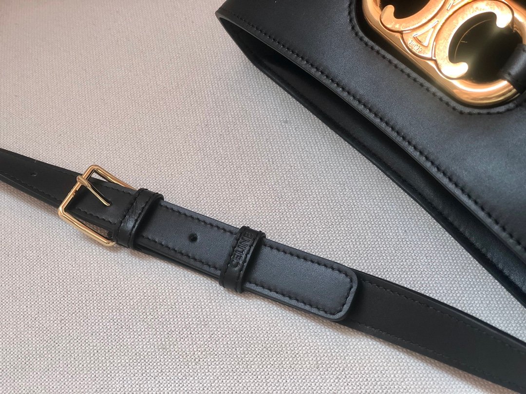 Luxury Celine Maillon Triomphe Tan Bucket Bag 25x29cm Pig Nose Gold Hardware Crossbody for Women 16