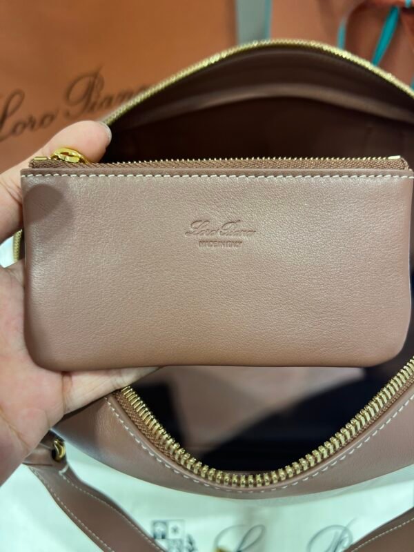 Loro Piana Needle Bag 31cm/39cm Canvas and Leather Minimalist Designer Crossbody Handbag for Daily Use
