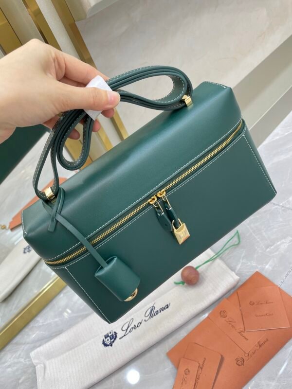 16 Loro Piana Extra Bag L27 Luxury Saddle Leather Crossbody & Shoulder Bag for Women 27cm Vanity Top-Handle Bag