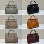 Loro Piana Loom L25 Handbag Grained Leather Designer Top Handle Bag with Crossbody Strap Loro Piana Loom L25 Handbag Grained Leather Designer Top Handle Bag with Crossbody Strap