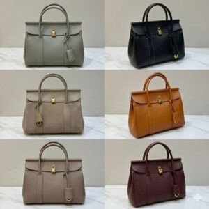 Loro Piana Loom L25 Handbag Grained Leather Designer Top Handle Bag with Crossbody Strap Loro Piana Loom L25 Handbag Grained Leather Designer Top Handle Bag with Crossbody Strap