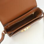 CELINE Teen Triomphe Bag 18.5cm Textile and Calfskin Designer Crossbody Shoulder Bag for Women 4 Colors 17