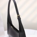 CELINE Triomphe Embossed Calfskin Shoulder Bag Matte Leather Mini Hobo Underarm Bag Handbag for Women 17