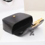 CELINE Triomphe Mini Flap Bags 11cm Luxury Small Crossbody Purse in Calfskin 3 Colors 17