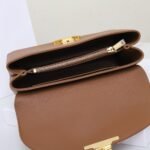 CELINE NINO Top Handle Bag 26cm Black Grained Calfskin with Gold Triomphe Hardware Luxury Crossbody Handbag 17