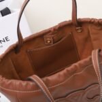 Celine Triomphe Cuir Drawstring Bag 22cm Small Smooth Calfskin Leather Crossbody Handbag with Embossed Logo 17