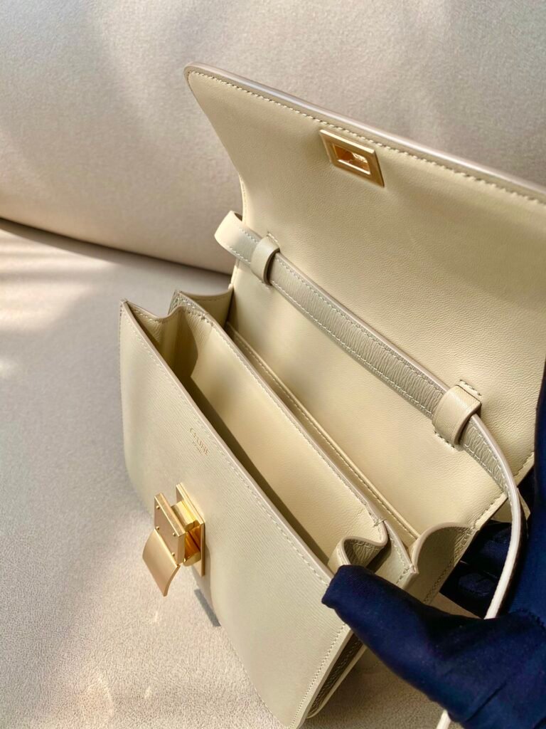Celine Classic Box Bag 18.5cm Teen Size 8 Colors Minimalist Crossbody Polished Calfskin – Image 4