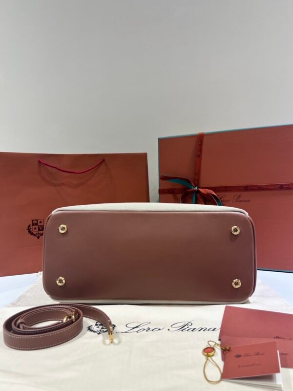 Loro Piana Needle Bag 31cm/39cm Canvas and Leather Minimalist Designer Crossbody Handbag for Daily Use
