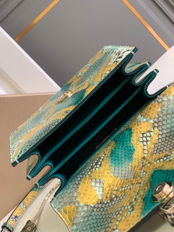 17 BVLGARI Serpenti Forever Luxury Python Leather Handbag 18cm Exclusive Multi-Color Exotic Shoulder Bag with Iconic Jewel Snakehead Closure