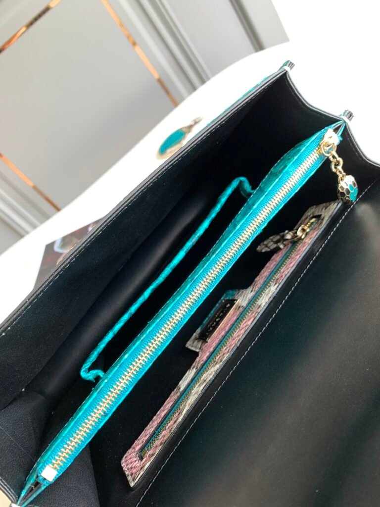 BVLGARI Serpenti Forever Python Skin Top Handle Bag VIP Custom Arctic Jade Psiche Rare Leather Shoulder Bag Crossbody Chain Flap Bag 2 Sizes – Image 14 BVLGARI Serpenti Forever Python Skin Top Handle Bag VIP Custom Arctic Jade Psiche Rare Leather Shoulder Bag Crossbody Chain Flap Bag 2 Sizes – Image 14