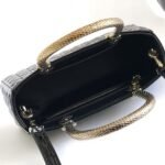 BVLGARI Serpentine Duo Tote Bag 21.5cm Designer Quilted Patent Leather Evening Bag with Snake Handles BVLGARI Serpentine Duo Tote Bag 21.5cm Designer Quilted Patent Leather Evening Bag with Snake Handles