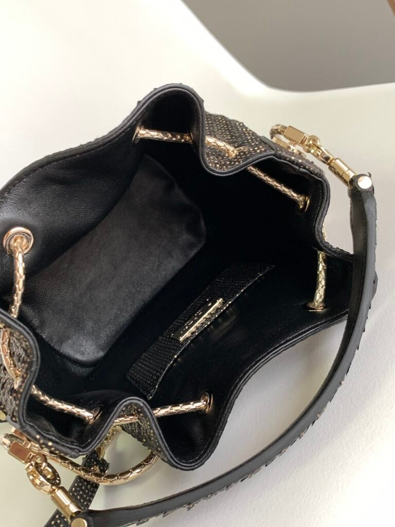 BVLGARI Serpenti Forever Python Bucket Bag Metallic Fil Coupe & Multicolor Lunar Snakeskin Top Handle Crossbody Handbag 2 Sizes – Image 15 BVLGARI Serpenti Forever Python Bucket Bag Metallic Fil Coupe & Multicolor Lunar Snakeskin Top Handle Crossbody Handbag 2 Sizes – Image 15