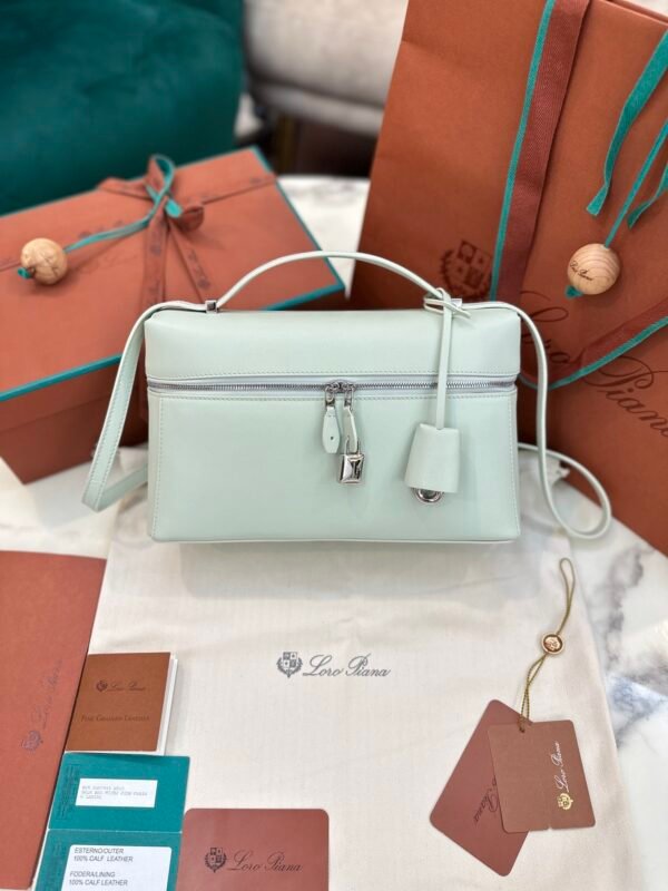 19 Loro Piana Extra Bag 27 Premium Calfskin Handbag with Steel Hardware Timeless Quiet Luxury Top-Handle Bag 4 Colors