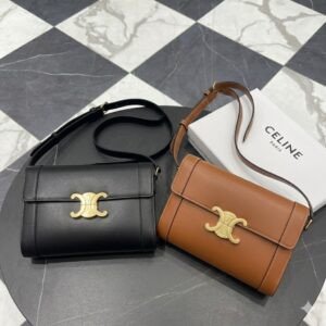 Celine Triomphe Wallet on Chain WOC Luxury Envelope Crossbody Bag 21cm Smooth Calfskin
