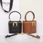Celine Mini Vanity Case 9.5cm Shiny Calfskin with Triomphe Motif Leather Luxury Crossbody Bag 19