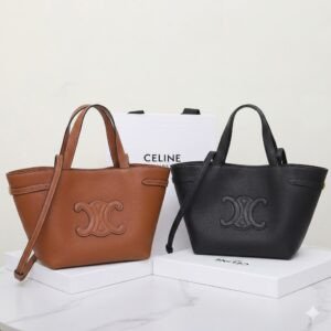CELINE Small Anais Tote Bag 20.5cm Italian Calfskin Transformable Cuir Triomphe 2-Way Crossbody Bucket Bag 19