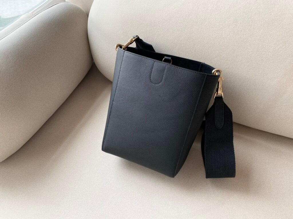 Celine Sangle Bucket Bag Small Grained Calfskin 11 Colors Shoulder Bag with Wool Strap – Image 2