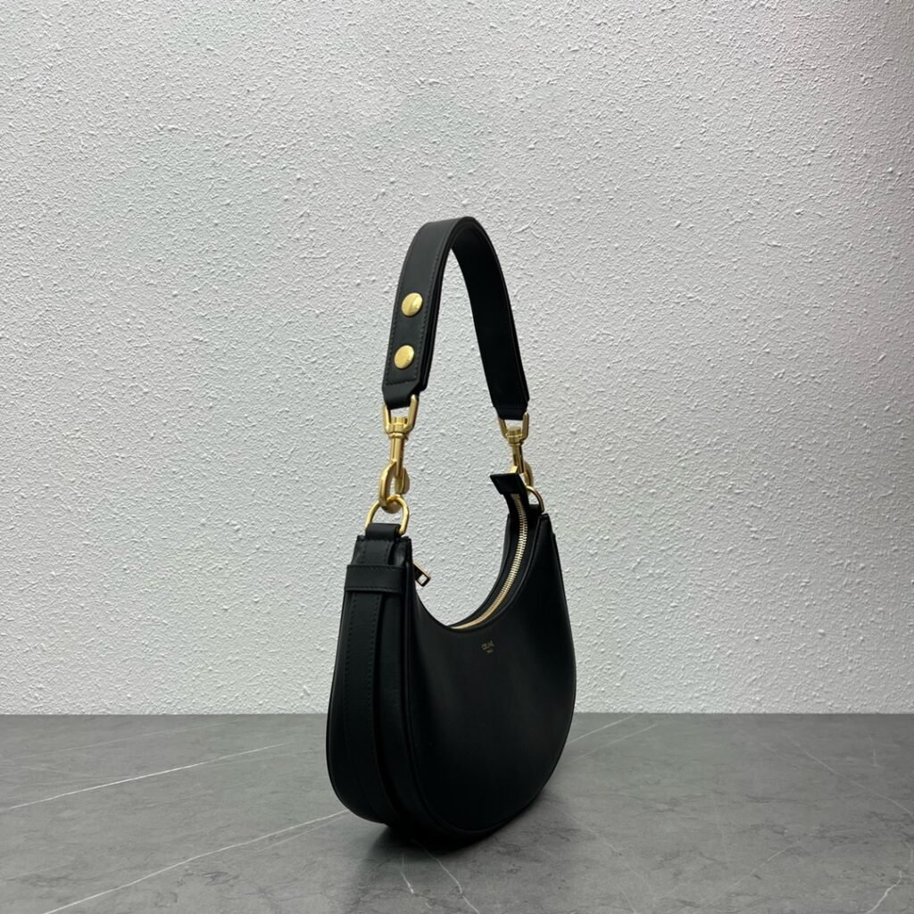 CELINE Ava Strap Bag 25cm Smooth Calfskin Crescent Hobo Shoulder Bag &ndash; Image 2