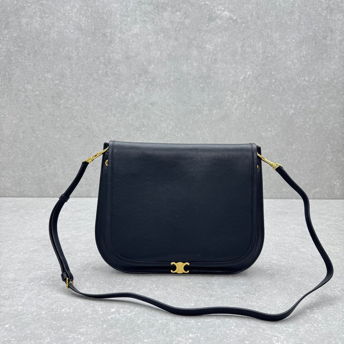 Celine Soft Triomphe Besace Bag 32cm Shiny Lambskin Oversized Shoulder Bag for Women Celine Soft Triomphe Besace Bag 32cm Shiny Lambskin Oversized Shoulder Bag for Women