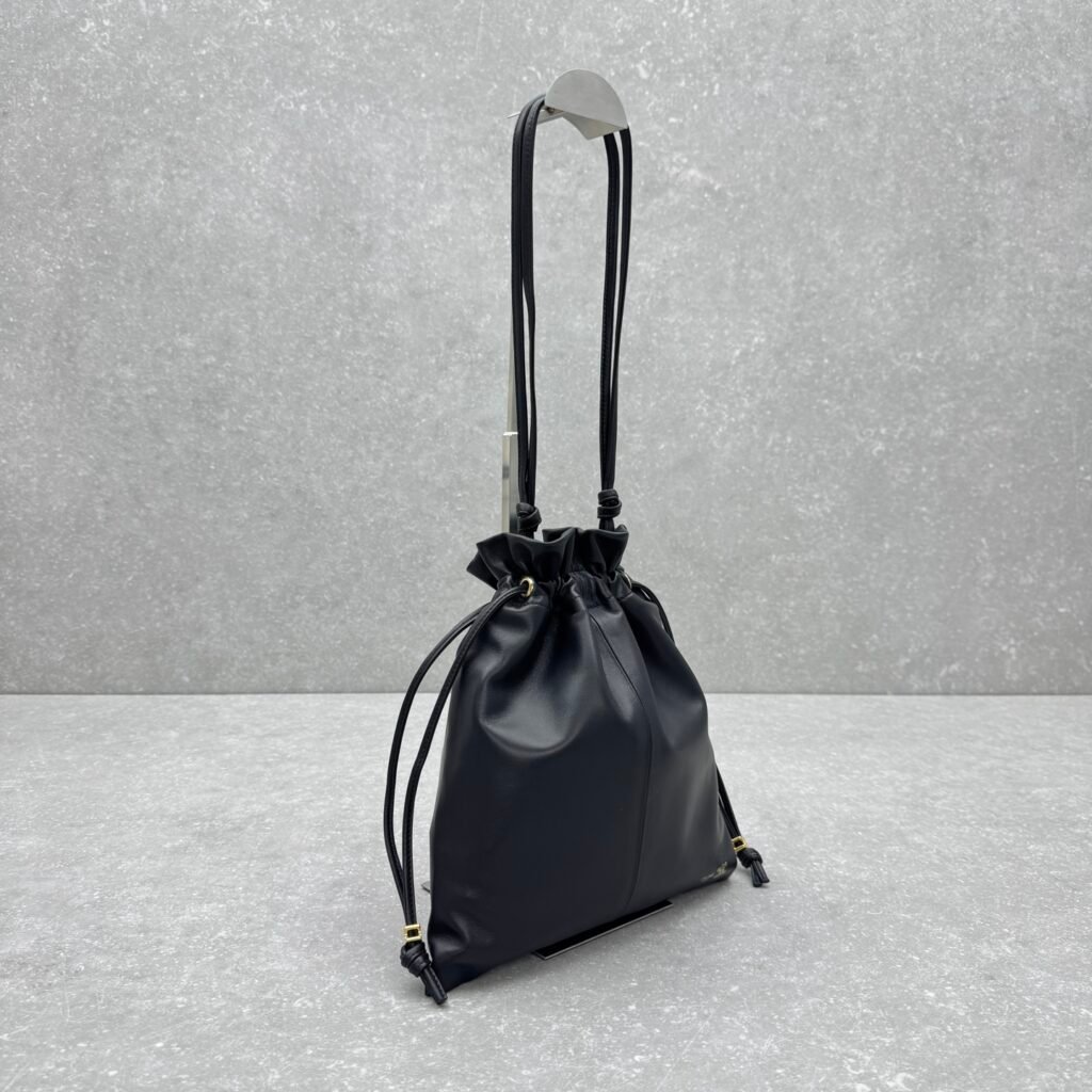 CELINE CRYSTAL Drawstring Pouch Bag 27x31cm The Ultimate Lambskin Cloud Bag – Image 2