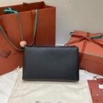 Loro Piana Extra Pouch L29 Grained Calfskin Clutch 29cm Minimalist Designer Lunch Box Bag Detachable Wristlet