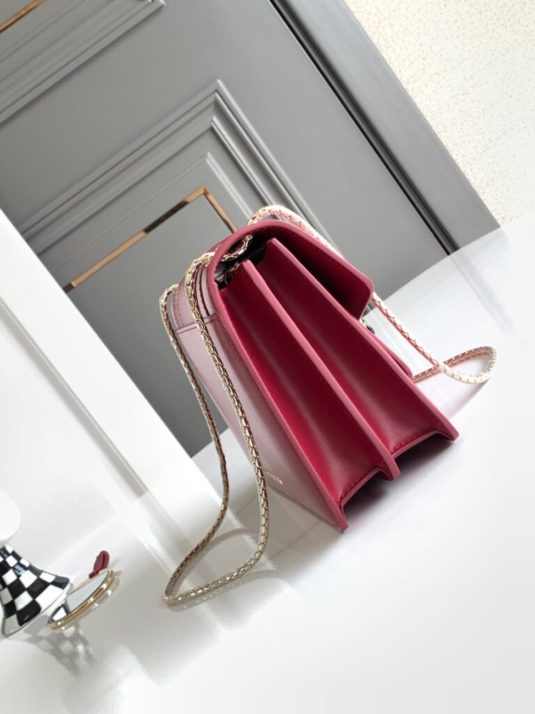 BVLGARI Serpenti Forever Shoulder Bag 25cm Calfskin Chain Bag in 3 Colors with Smart Chip – Image 3