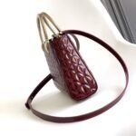 BVLGARI Serpentine Duo Tote Bag 21.5cm Designer Quilted Patent Leather Evening Bag with Snake Handles BVLGARI Serpentine Duo Tote Bag 21.5cm Designer Quilted Patent Leather Evening Bag with Snake Handles