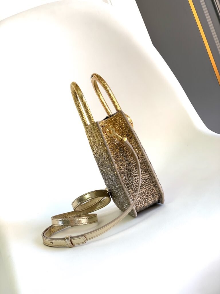 BVLGARI Serpentine Mini Tote Bag Ombre Crystal Embellished Suede Luxury Snake Handle Crossbody Handbag – Image 3 BVLGARI Serpentine Mini Tote Bag Ombre Crystal Embellished Suede Luxury Snake Handle Crossbody Handbag – Image 3