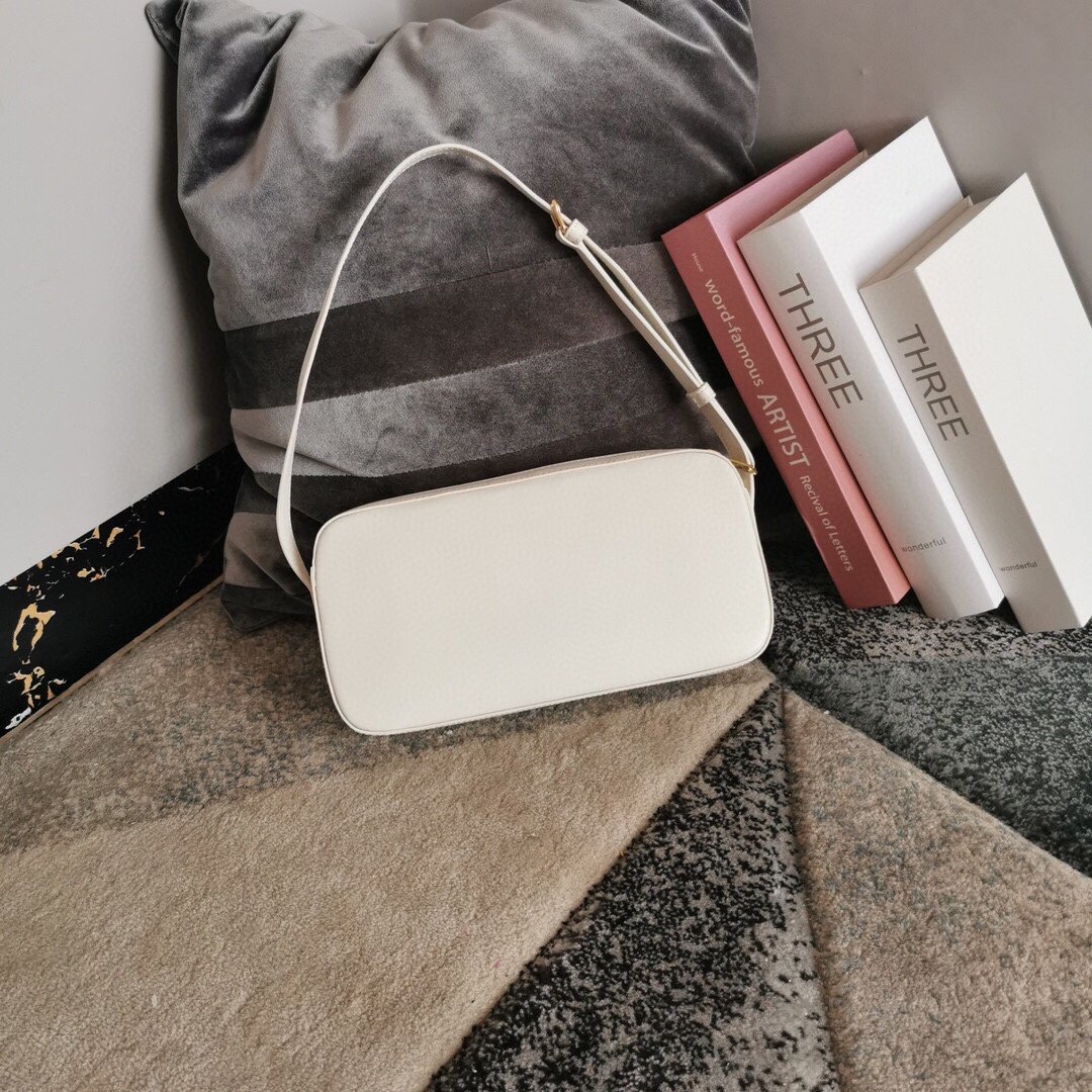 CELINE New SS 2022 Triomphe Embossed Calfskin Camera Shoulder Bag 26cm Minimalist Luxury Underarm Bag 2