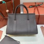 Loro Piana Loom L32 Handbag 33cm Tender Calfskin Luxury Designer Tote Bag with Gold Padlock & Removable Pouch