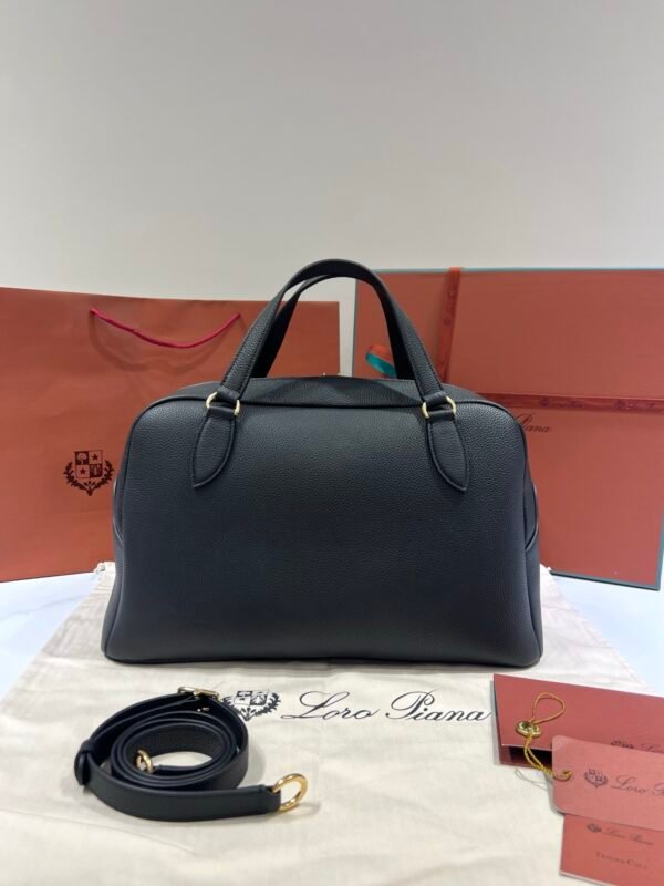 Loro Piana Needle Bag 39cm Tender Calfskin Large Leather Satchel with Detachable Crossbody Strap High-End Designer Handbag