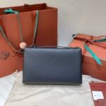 Loro Piana Extra Pouch L29 Grained Calfskin Clutch 29cm Minimalist Designer Lunch Box Bag Detachable Wristlet