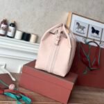 Loro Piana Medium Bale Bag Grained Calfskin Minimalist Bucket Bag with Detachable Shoulder Strap 6 Colors