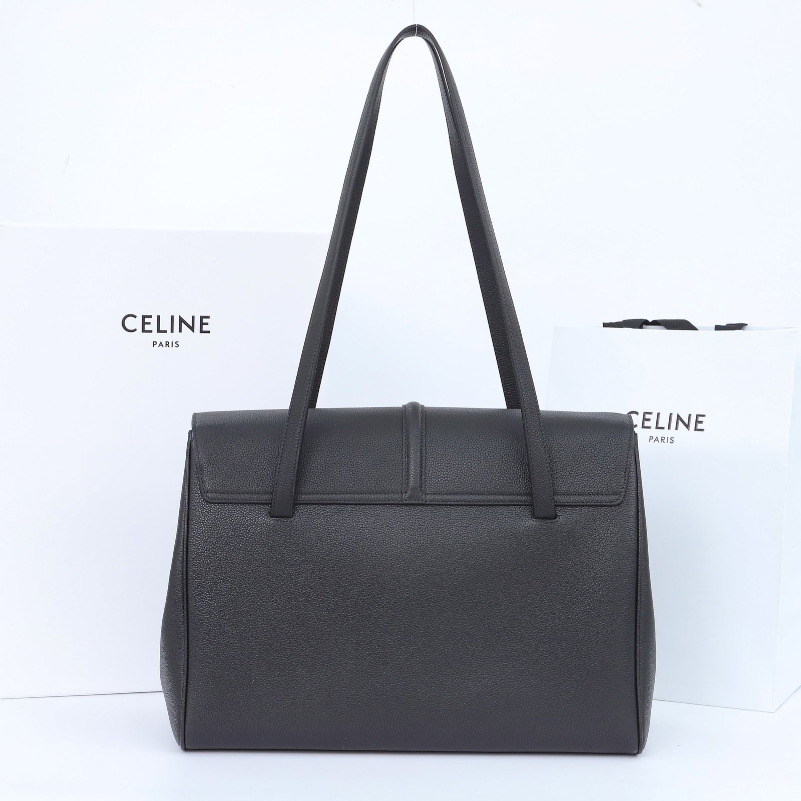 CELINE Soft 16 Bag Grained Calfskin Leather Shoulder Tote Luxury Office & Travel Handbag 32cm/38cm 21