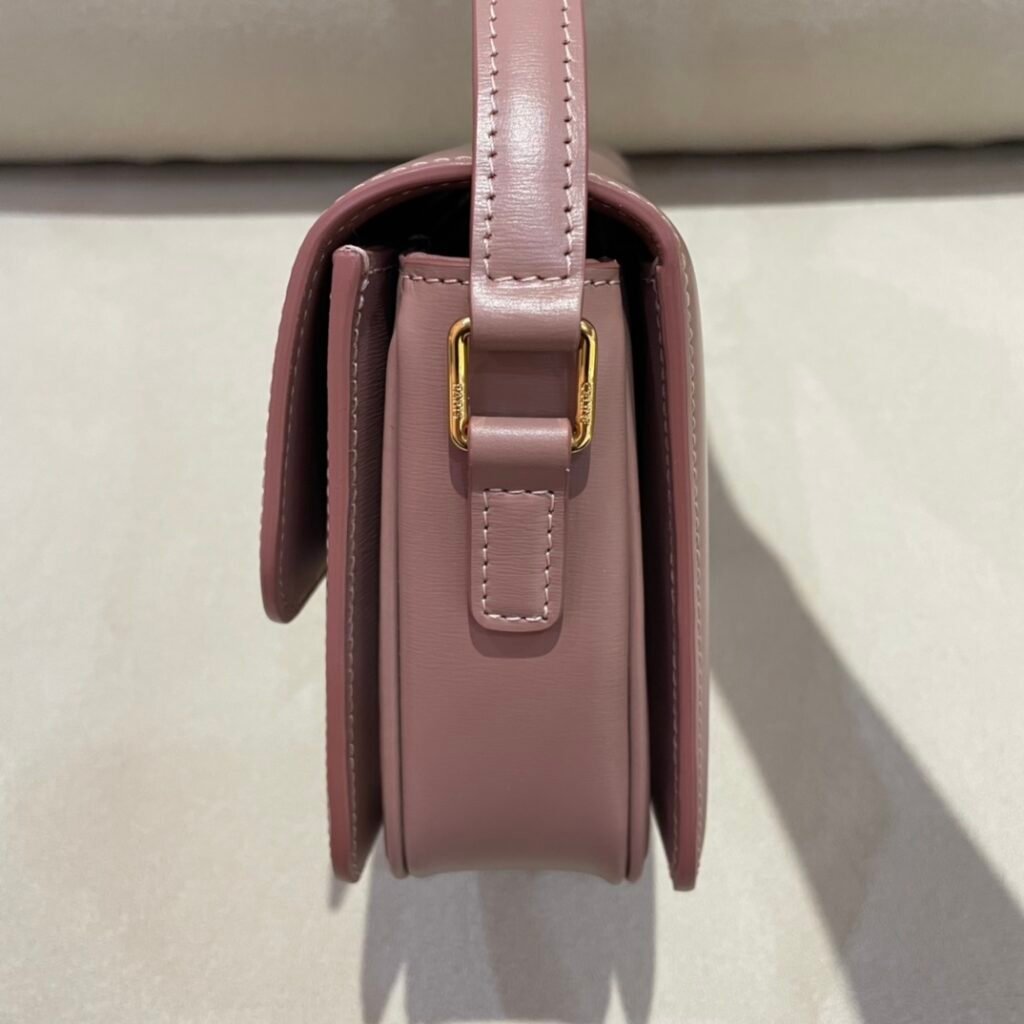 CELINE Triomphe Bag 18.5cm Shoulder Handbags 5 Colors Shiny Calfskin Triomphe – Image 7
