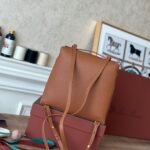 Loro Piana Extra Pocket L23.5 Grain Leather Backpack 22x23cm Quiet Luxury Minimalist Designer Handbag for Women
