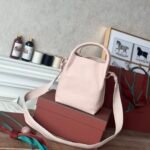 Loro Piana Medium Bale Bag Grained Calfskin Minimalist Bucket Bag with Detachable Shoulder Strap 6 Colors