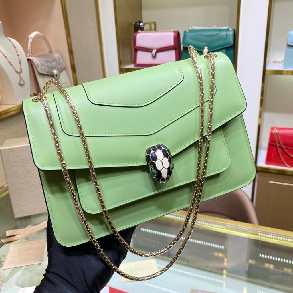 BVLGARI Serpenti Forever Shoulder Bag 25cm Calfskin Chain Bag in 3 Colors with Smart Chip &ndash; Image 11
