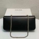 Celine Triomphe 30cm Horizontal Bag Top-Tier Leather Chain Bag for Women Retro Aesthetic Underarm Bag 22