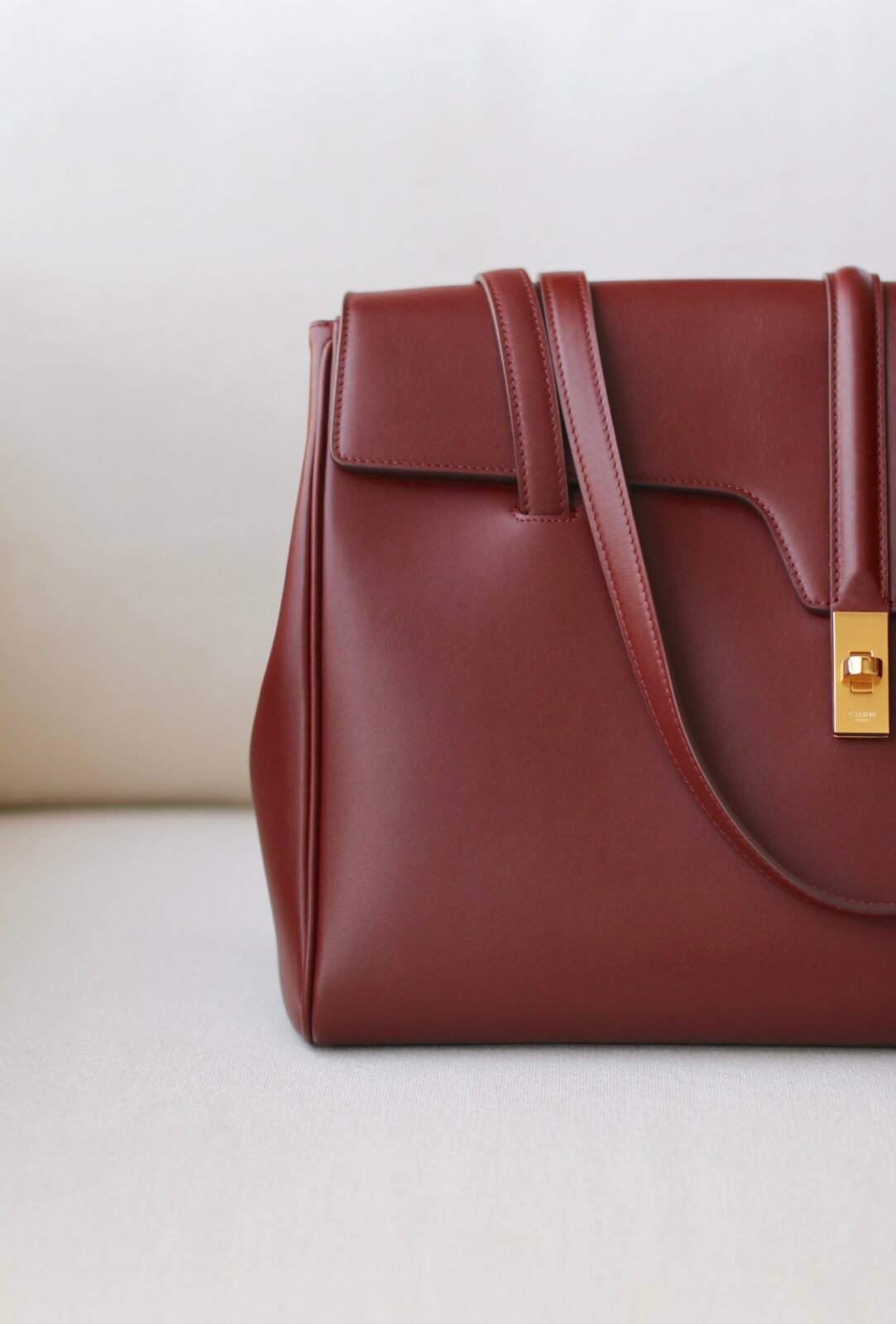 CELINE Large Soft 16 Shoulder Bag 38cm Calfskin Leather Tote & Designer Work Bag for Women 23