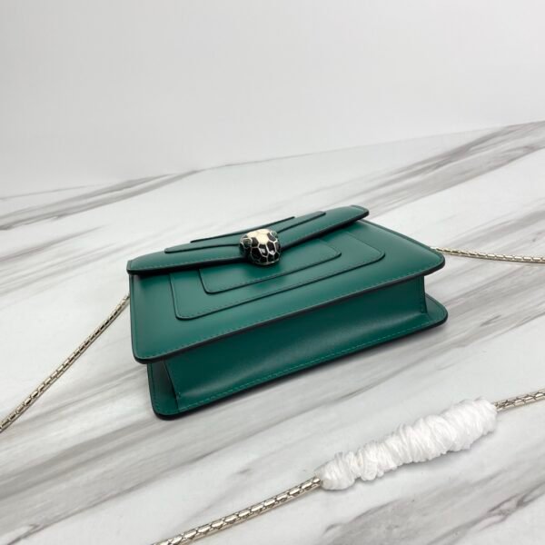 23 Bvlgari Serpenti Forever Calfskin Shoulder Bag with Single Chain Strap Small 20cm 3 Colors