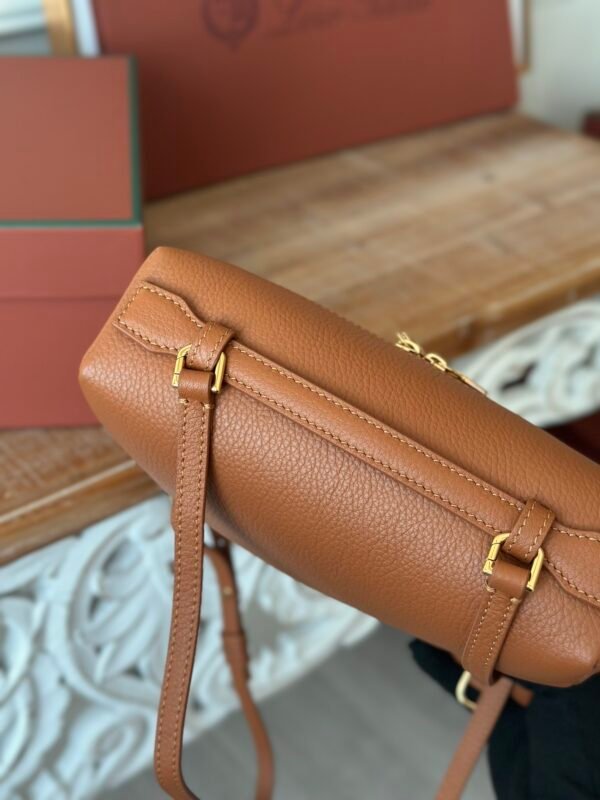 Loro Piana Extra Pocket L23.5 Grain Leather Backpack 22x23cm Quiet Luxury Minimalist Designer Handbag for Women