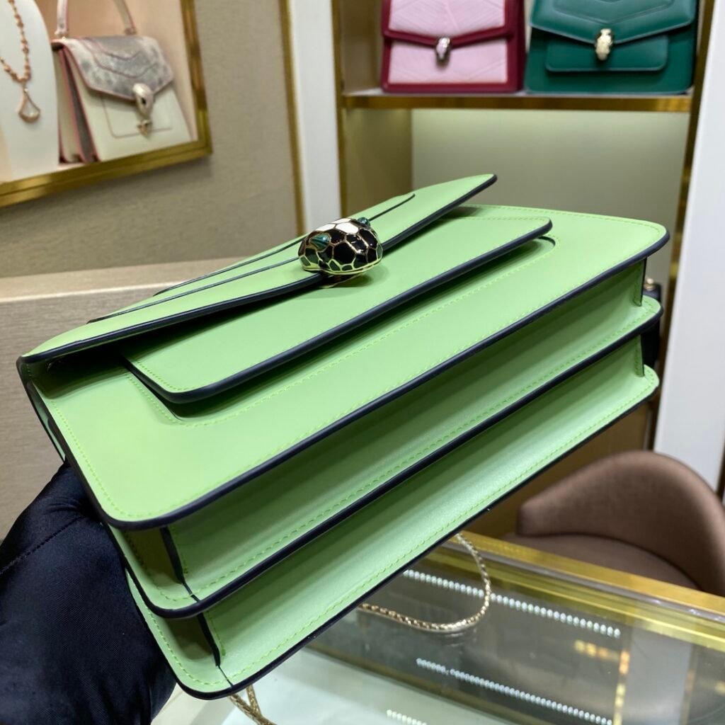 BVLGARI Serpenti Forever Shoulder Bag 25cm Calfskin Chain Bag in 3 Colors with Smart Chip &ndash; Image 12